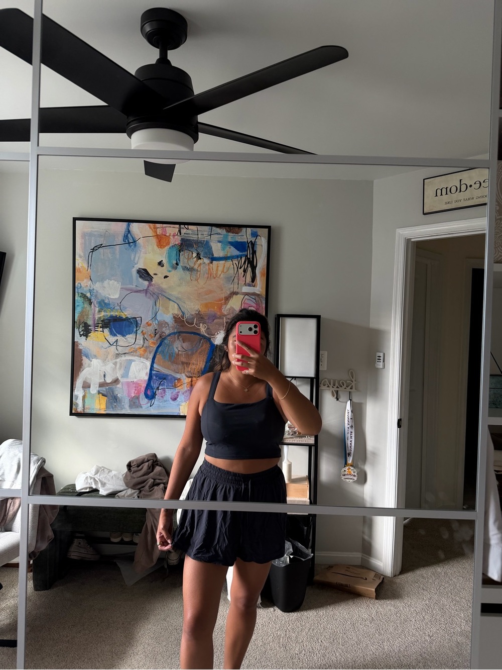 Navy blue workout set